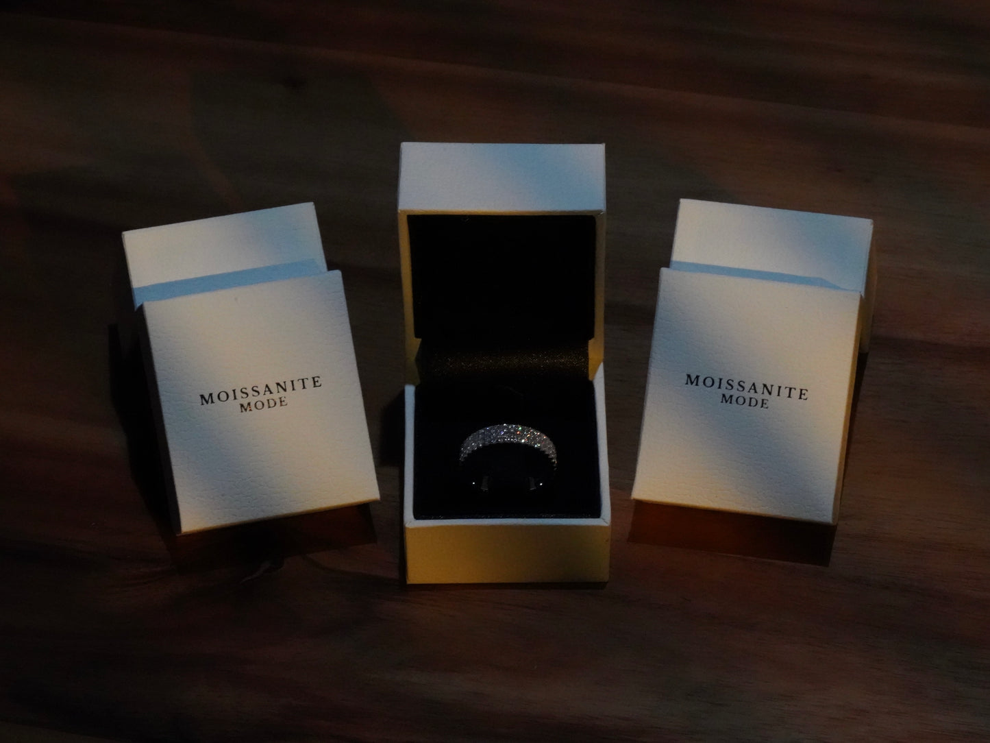 Moissanite ring 925 sterling silver 18k white gold plated 1.77 ct