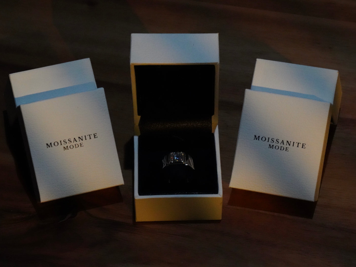 Moissanite Ring Sterling Silver 1ct 18k White Gold Plating