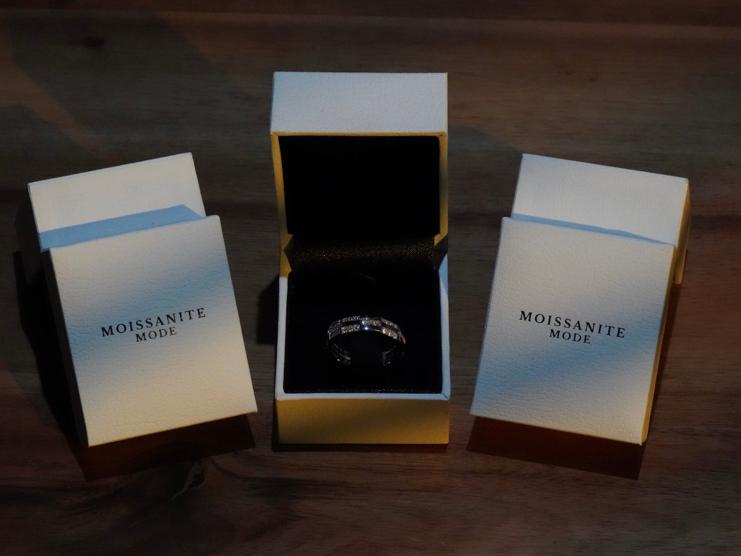 Moissanite Ring Sterling Silver 18k White Gold Plating