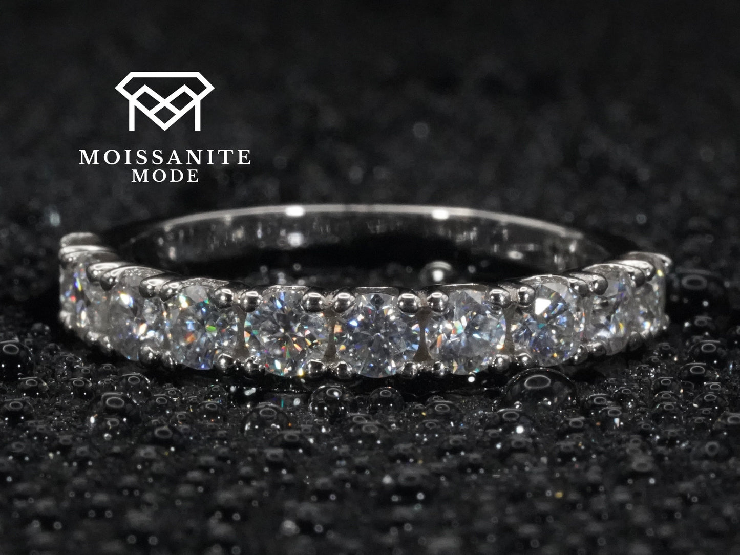 Moissanit Ring 925 Sterling Silber 1 ct