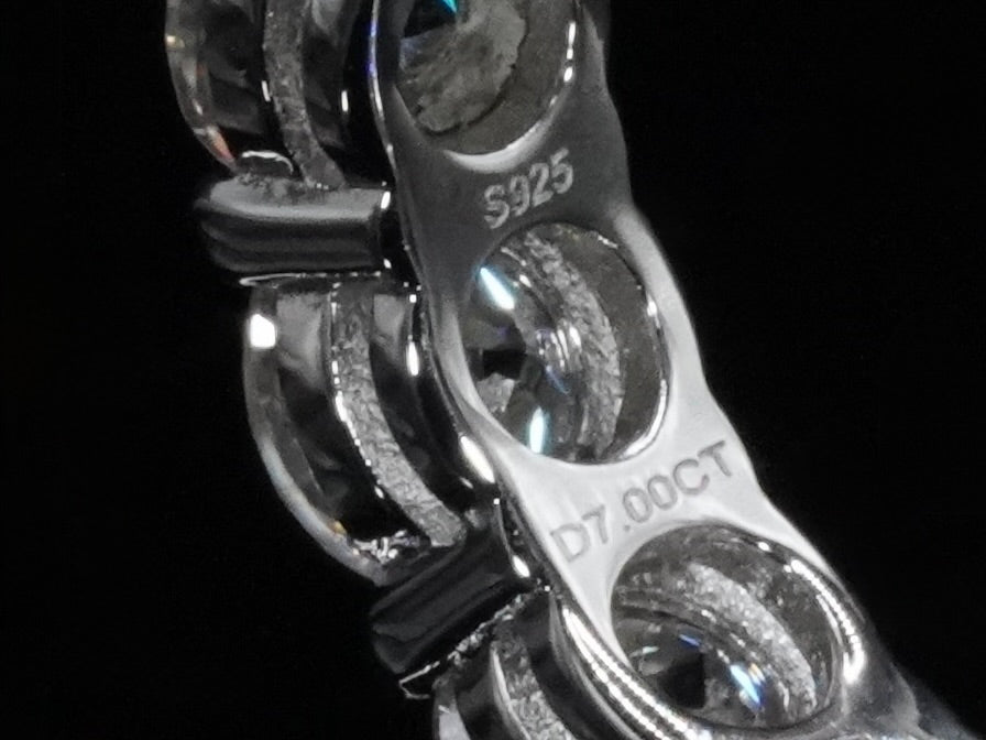 Moissanite ring 925 sterling silver 18k white gold plated 7 ct