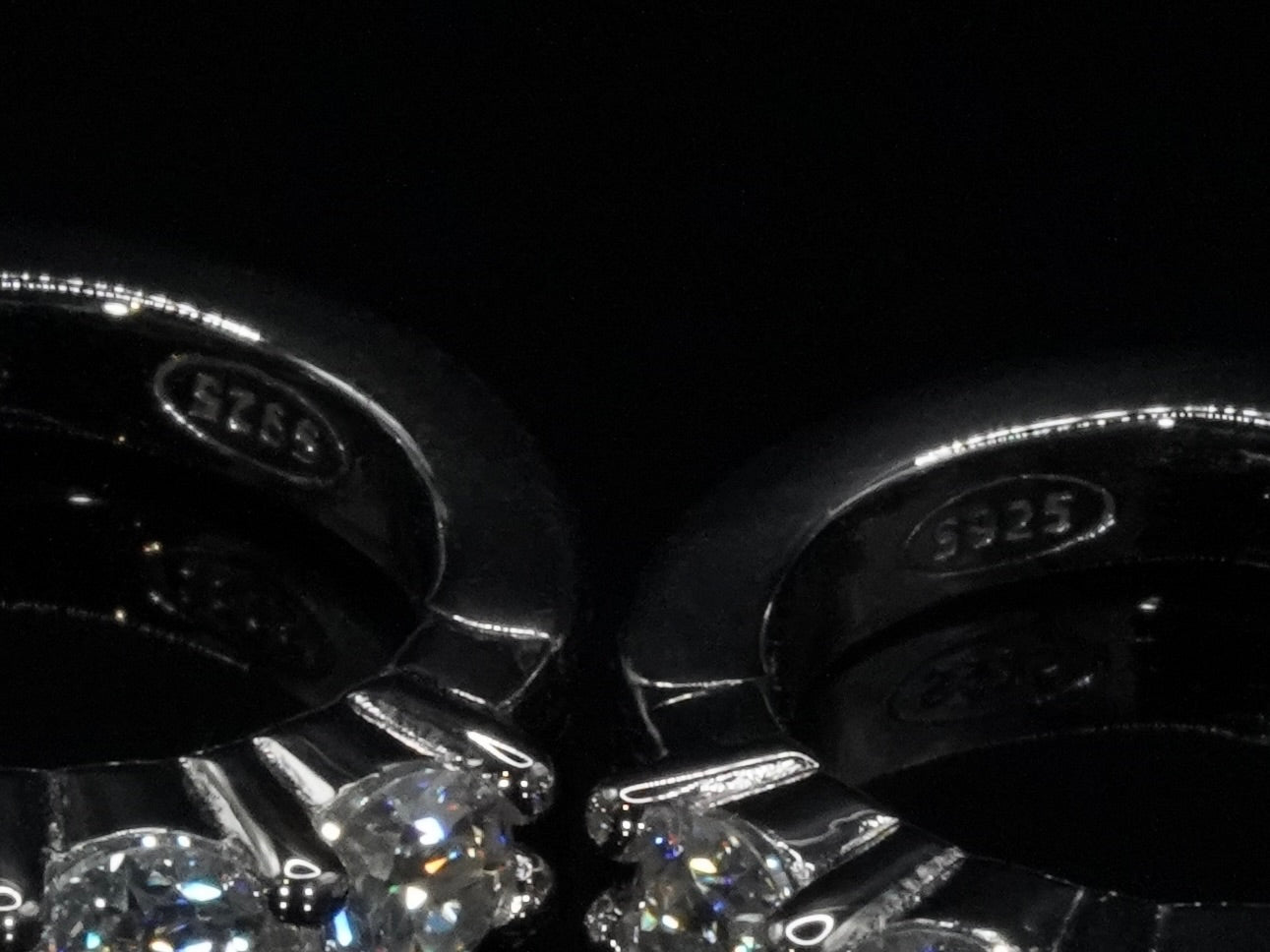 S925 Stempel Nahaufnahme für 925 Sterling Silber Moissanite Ohrringe