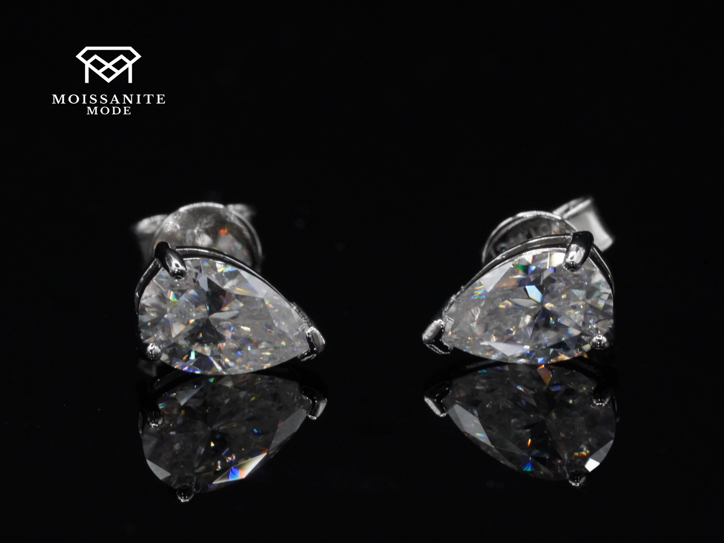 tropfen Moissanite Ohrringe mit perfectem galntz für damen und Herren Unisex