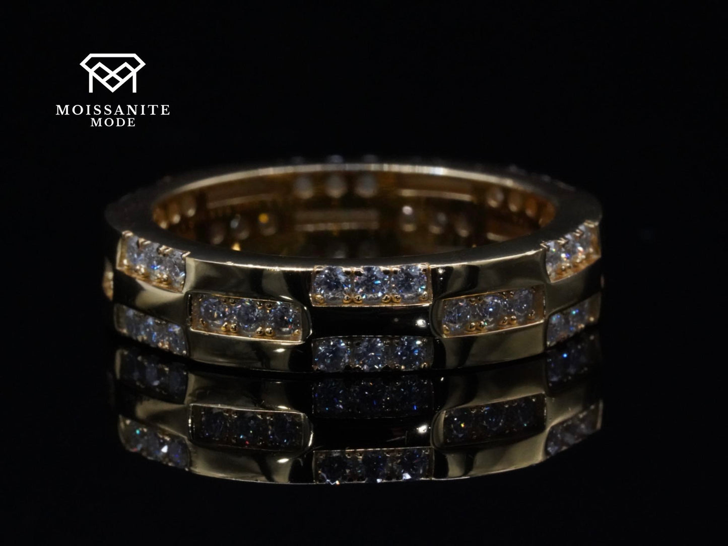 Moissanite Ring S925 18k Gold Plattierung