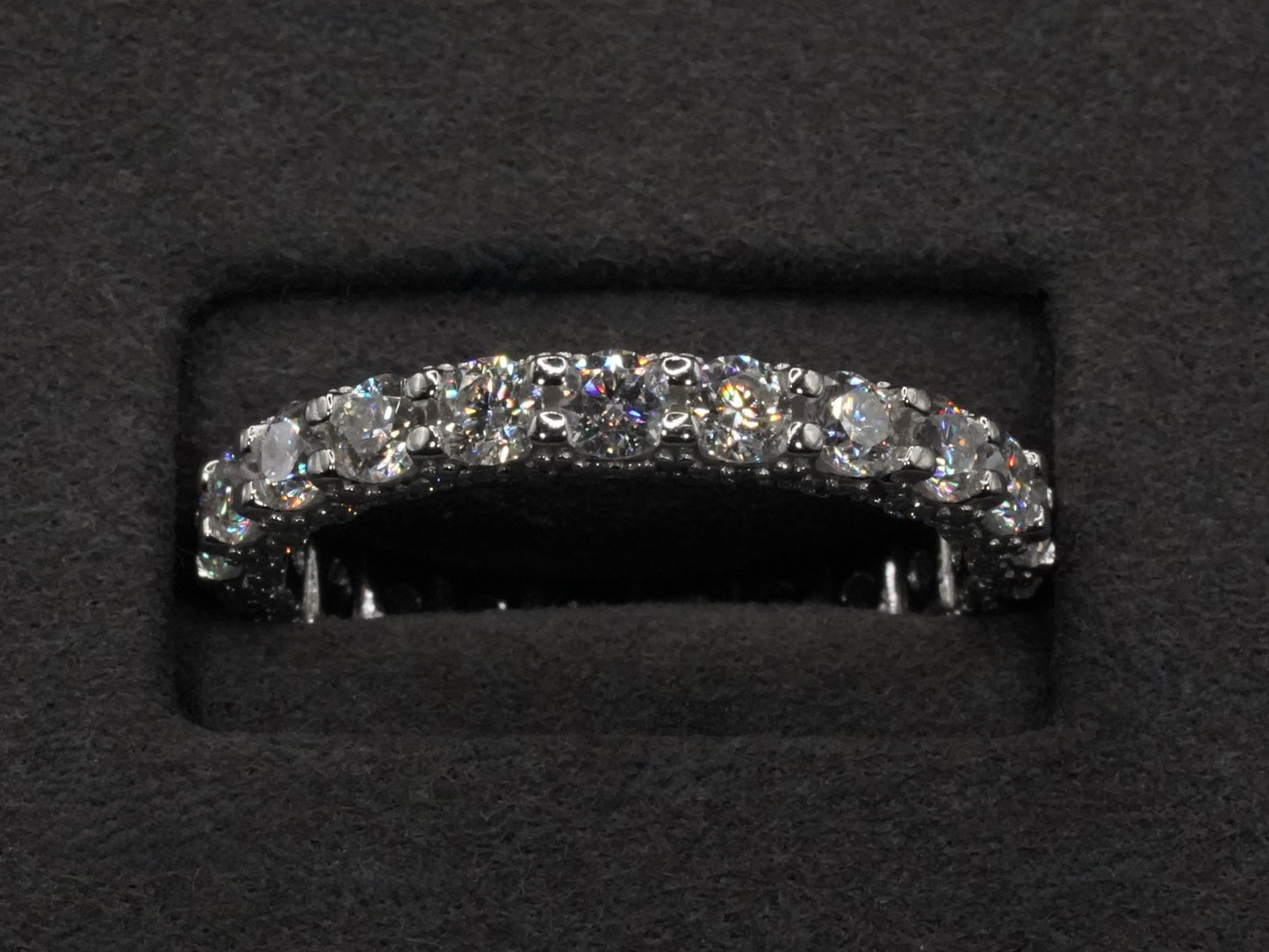 Moissanite Ring - Cocktail 925 Sterling Silber 18k Weißgold plattierung