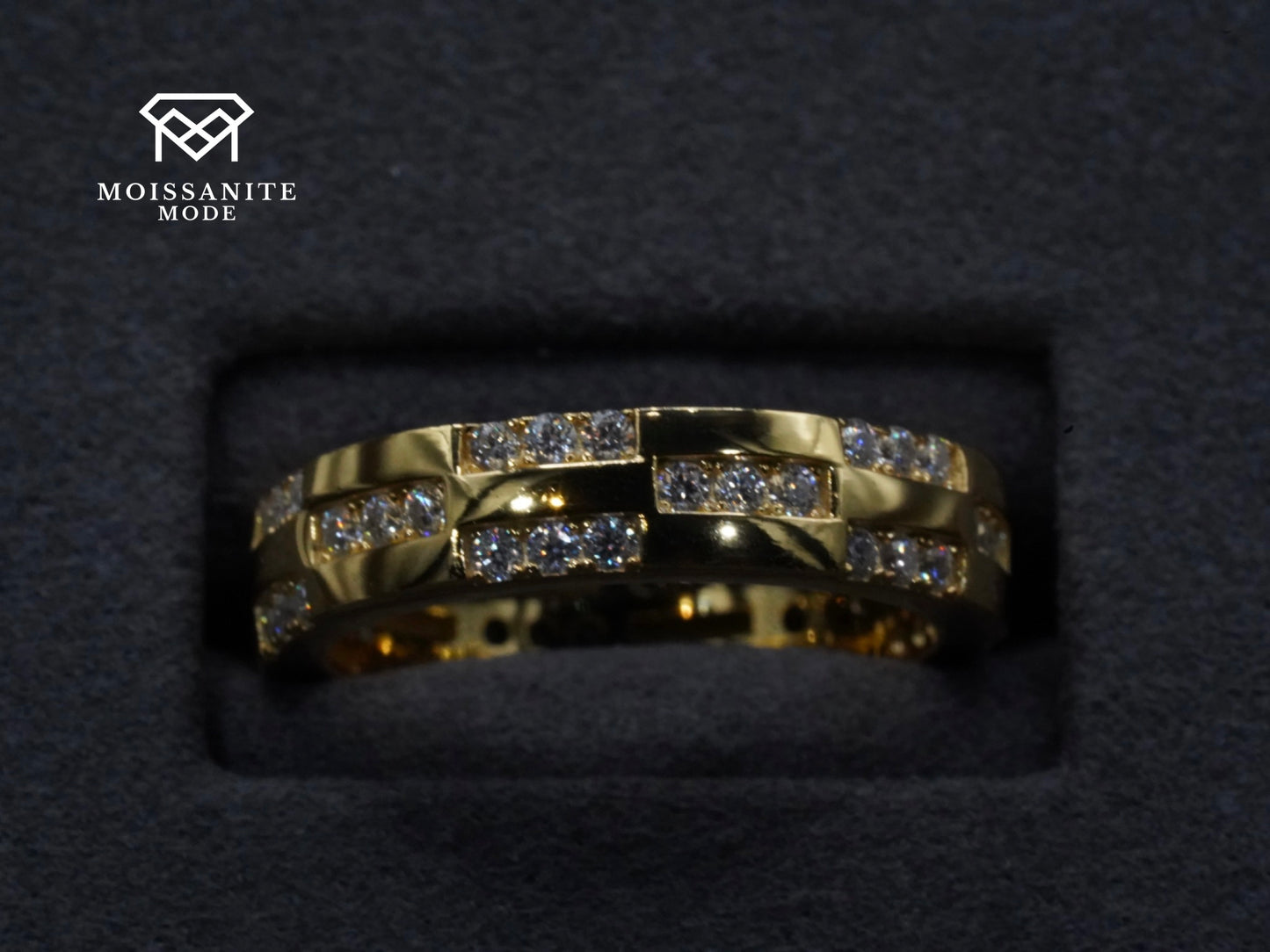 Moissanite Ring S925 18k Gold Plattierung
