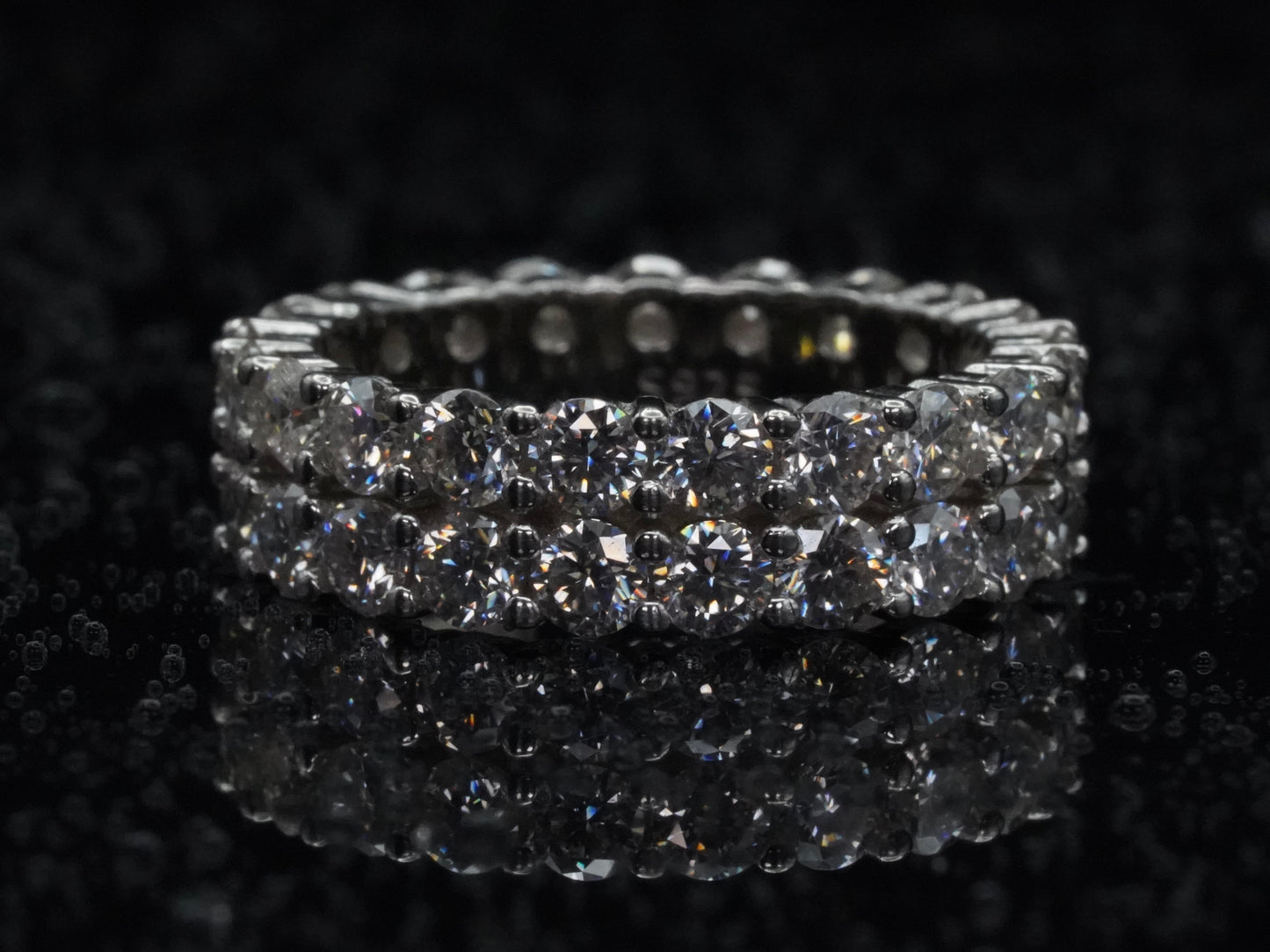 Moissanite Ring 925 Sterling Silber 18k Weißgold plattiert