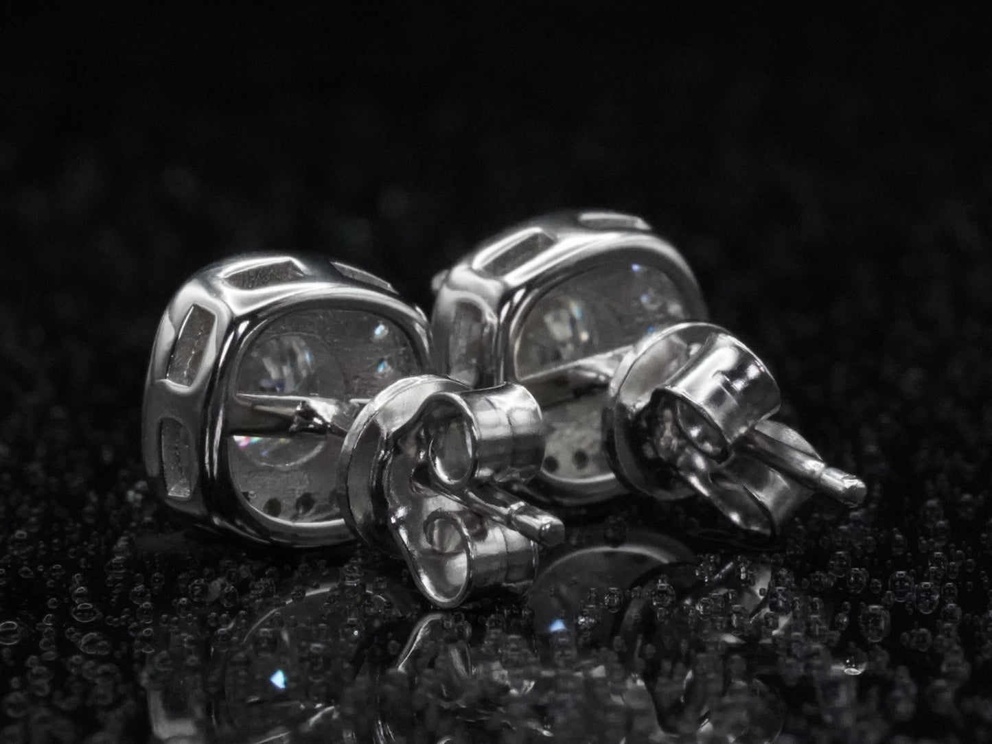 Moissanite Stecker Ohrringe 925 Sterling Silber