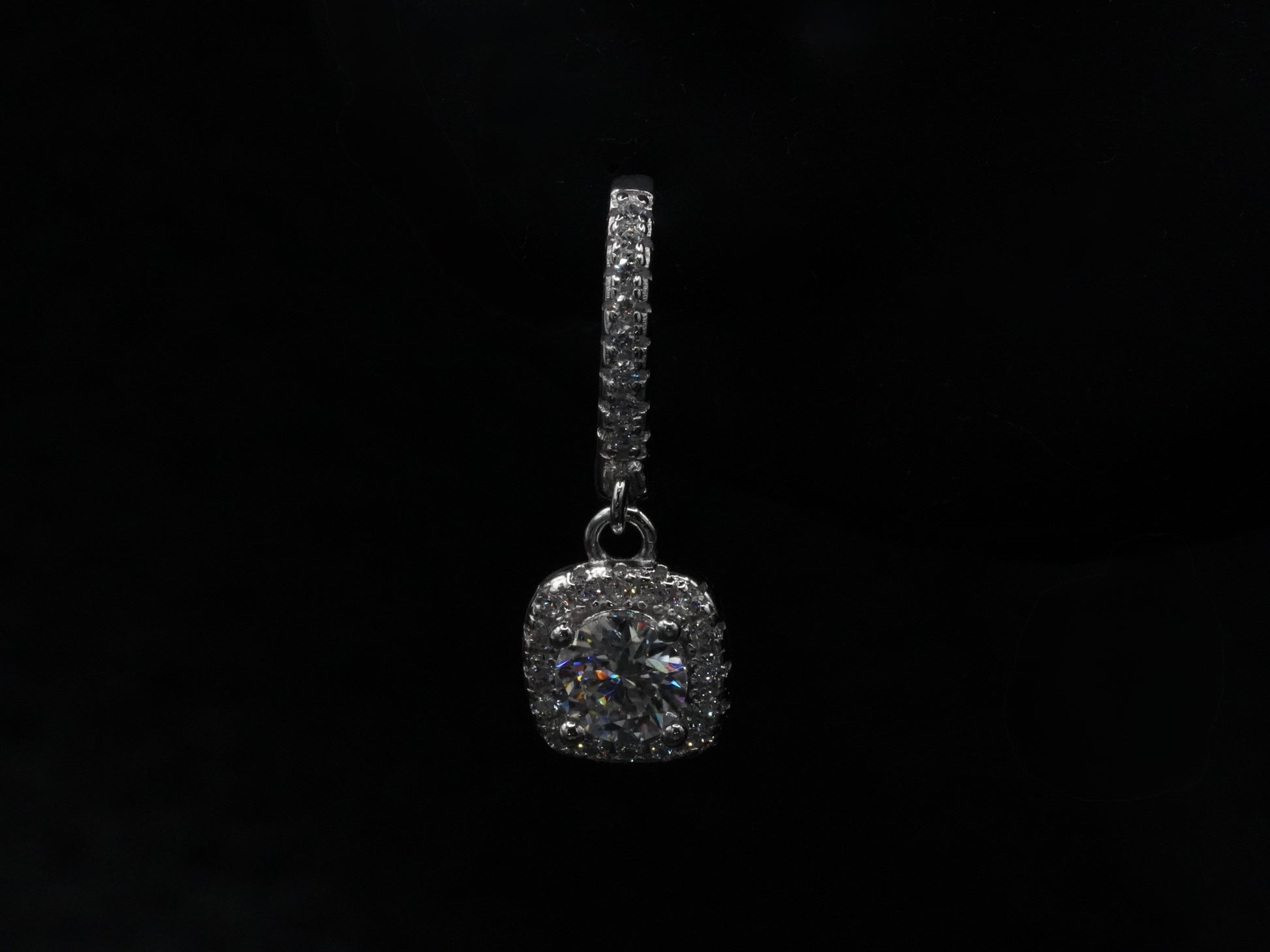 Sterling Silber Ohrringe mit Moissaniten besetzt 0,5 ct pro Ohrring
