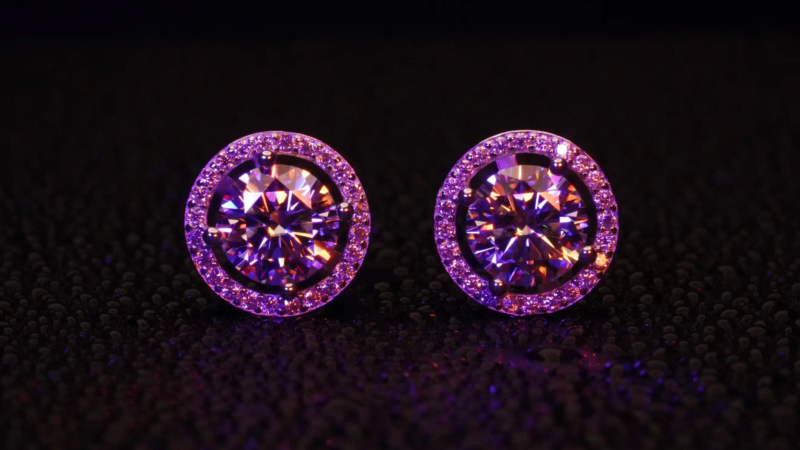 Moissanite Halo Ohrringe bei Moissanite Mode den Moissanite Schmuck Shop