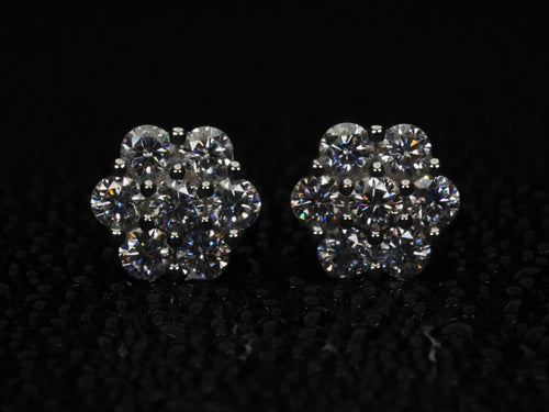 Moissanite Ohrstecker mit viel Glitzer und extremen Funkeln von 3mm Moissaniten