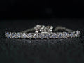 Echte Fotos: einfach verstellbares Moissanite Armband mit 3mm Brillanten und 1,3ct, stärkeres Funkeln als Diamanten im echten Licht
