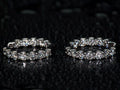 Echte Fotos – Moissanite Creolen 2,6 ct mit extremem Funkeln im Diamant Vergleich, 925 Silber & Weißgold, realistische Lichtreflexe