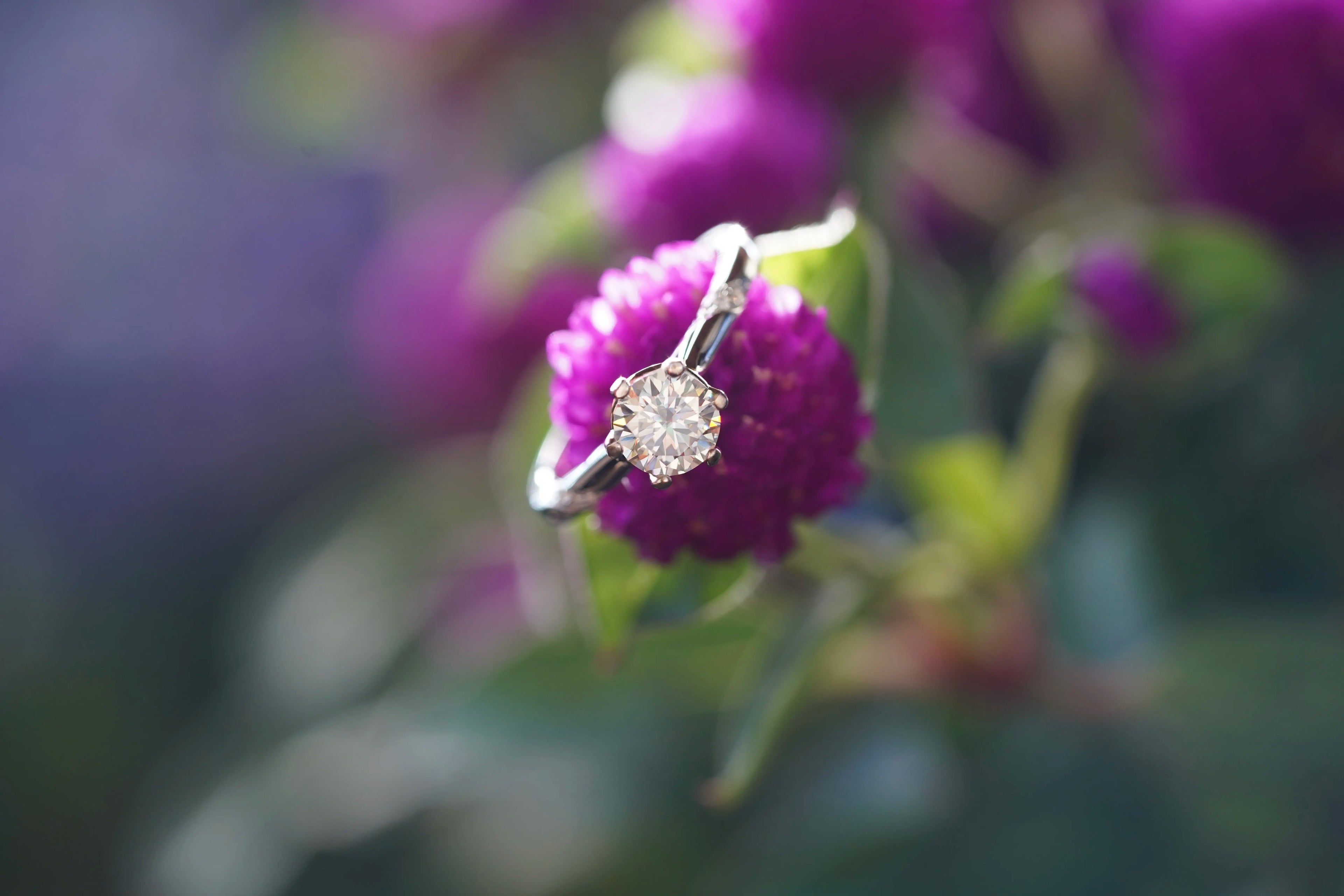 Moissanite Geschenk Solitär Schmuck Ring aus Sterling Silber mit Moissanite Brillant