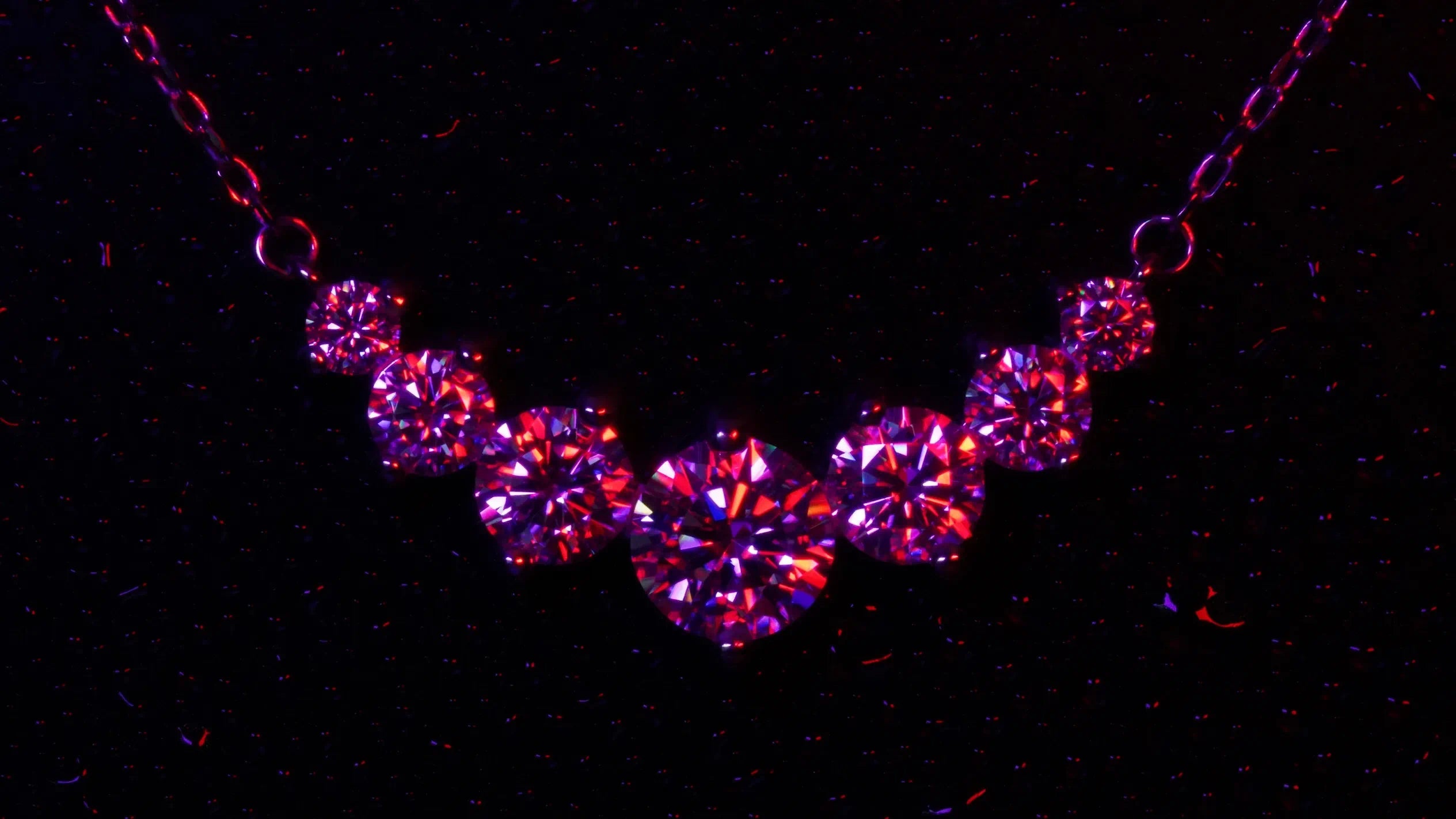 Moissanite Schmuck Kette mit Funkelnden Moissanite Birillanten und echten Fotos