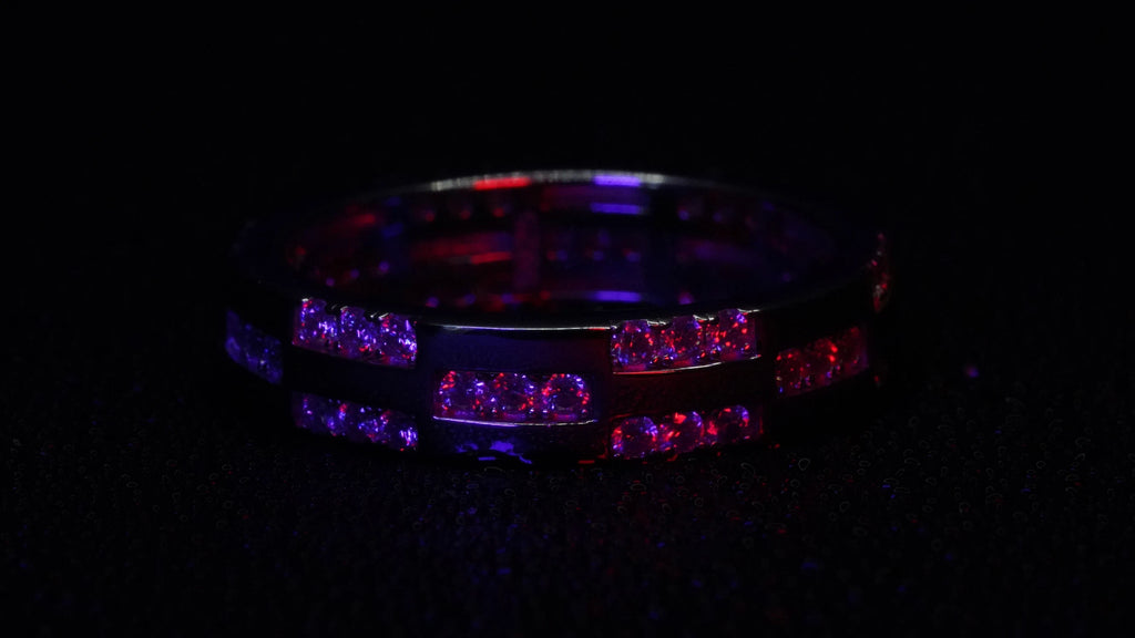Moissanite Sterlling Silber Ring mit kleinen Moissaniten 1mm Steinen