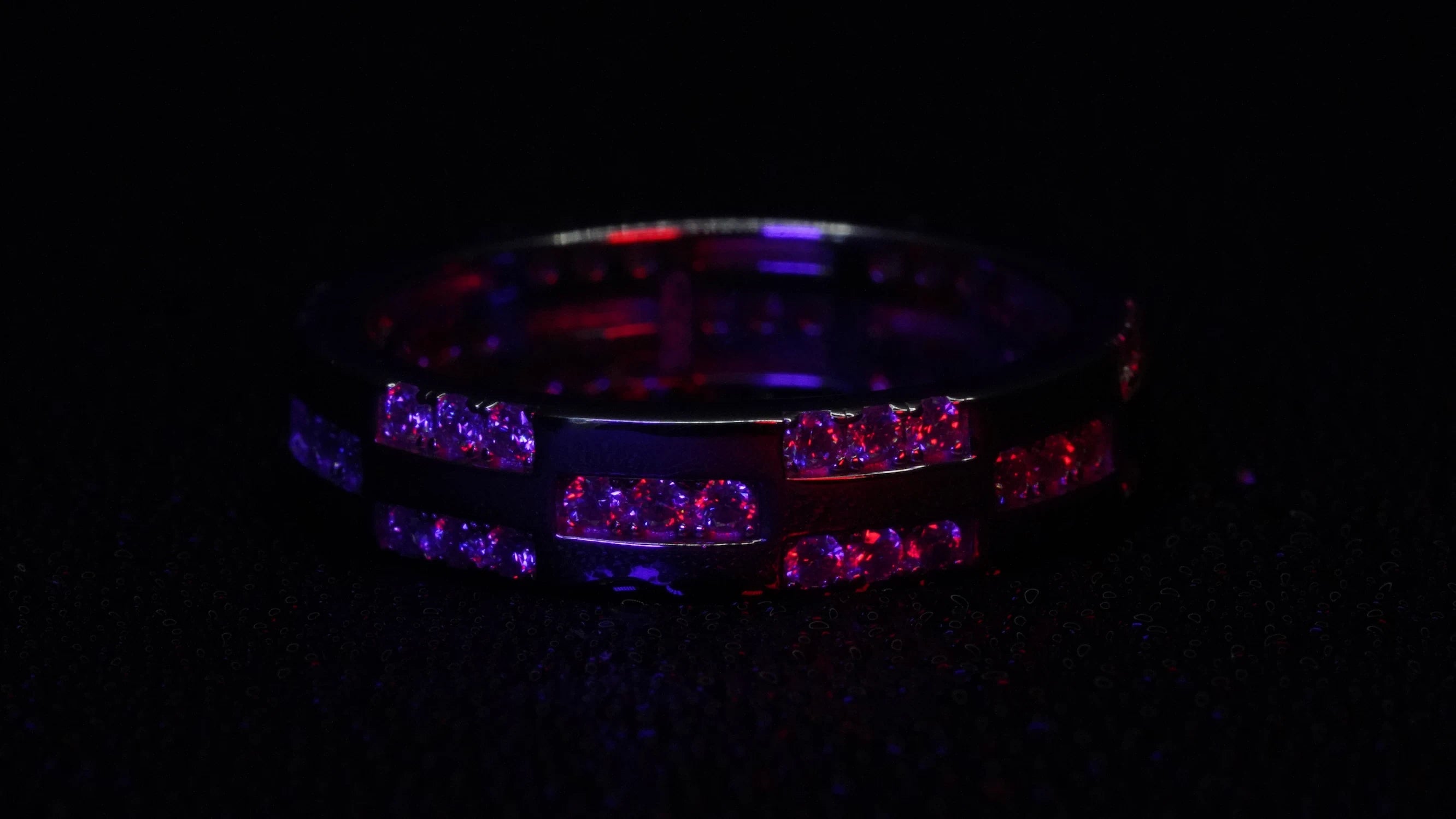 Moissanite Sterlling Silber Ring mit kleinen Moissaniten 1mm Steinen