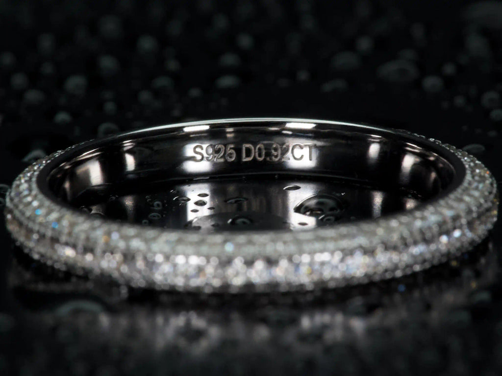 Moissanite Ring mit 925 Silber Stempel und ct Angabe – echte Fotos als Echtheitsnachweis, hochwertige Verarbeitung in Weißgold Veredelung