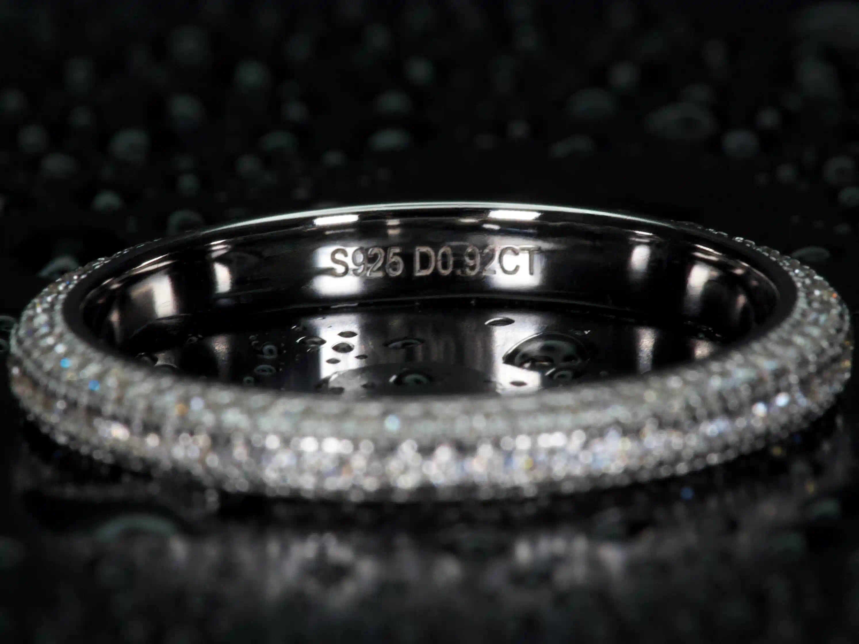 Moissanite Ring mit 925 Silber Stempel und ct Angabe – echte Fotos als Echtheitsnachweis, hochwertige Verarbeitung in Weißgold Veredelung