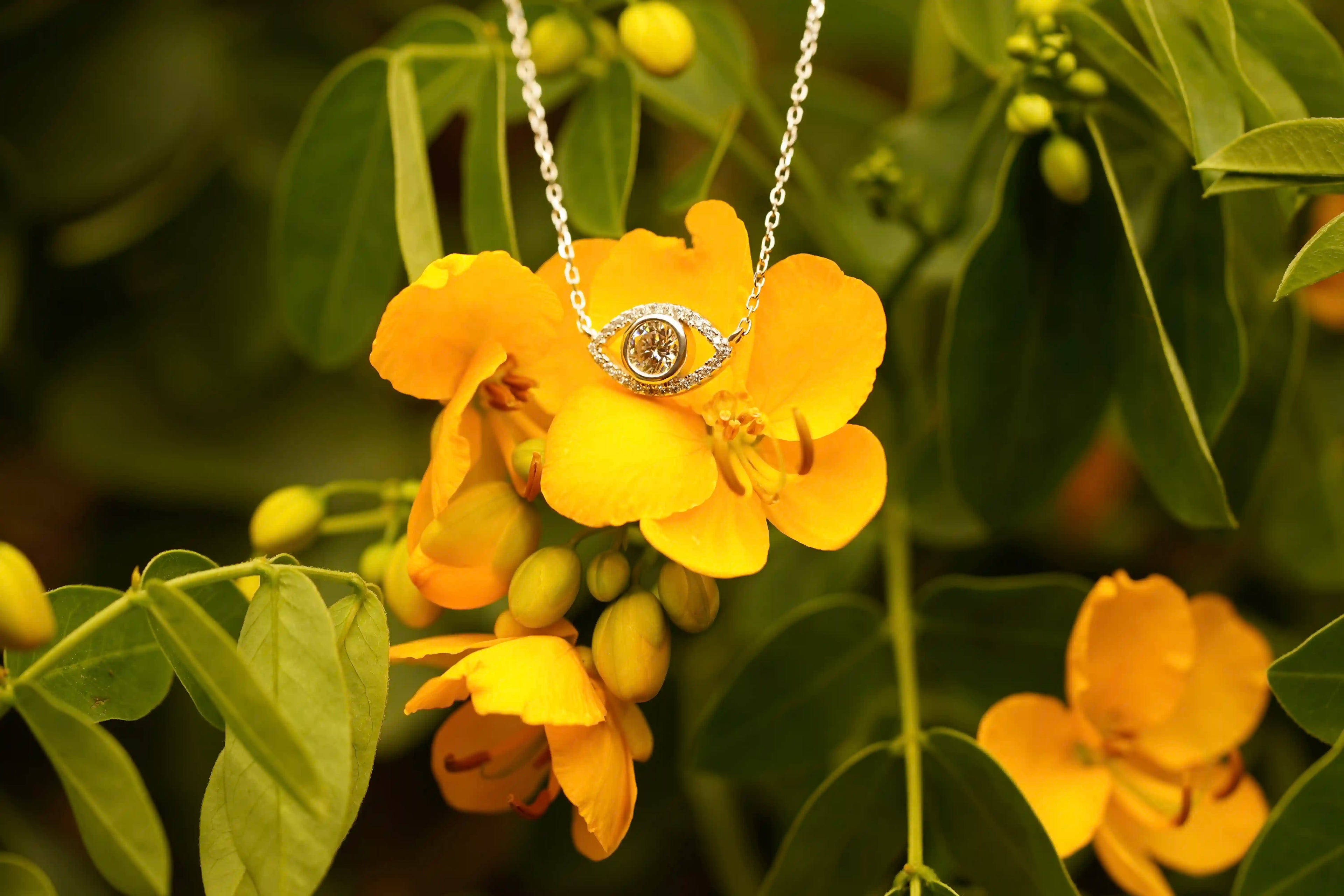 Funkelnde Moissanite Schmuck Kette mit Moissanite Auge mit 0,5ct Brillant Moissanite