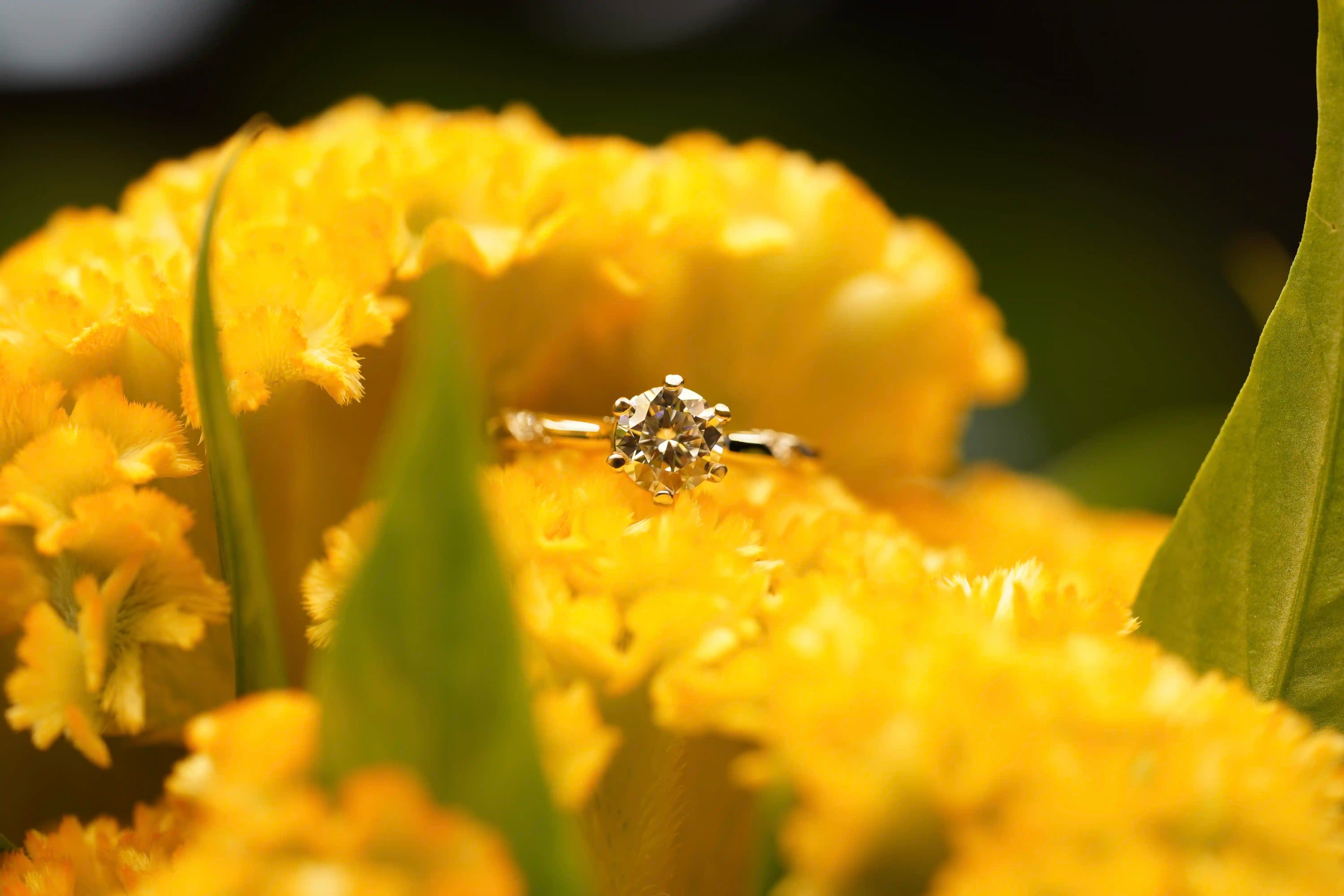 Moissanite Schmuck Geschenk Ring im Solitaire design für Damen als romantisches Geschenk 