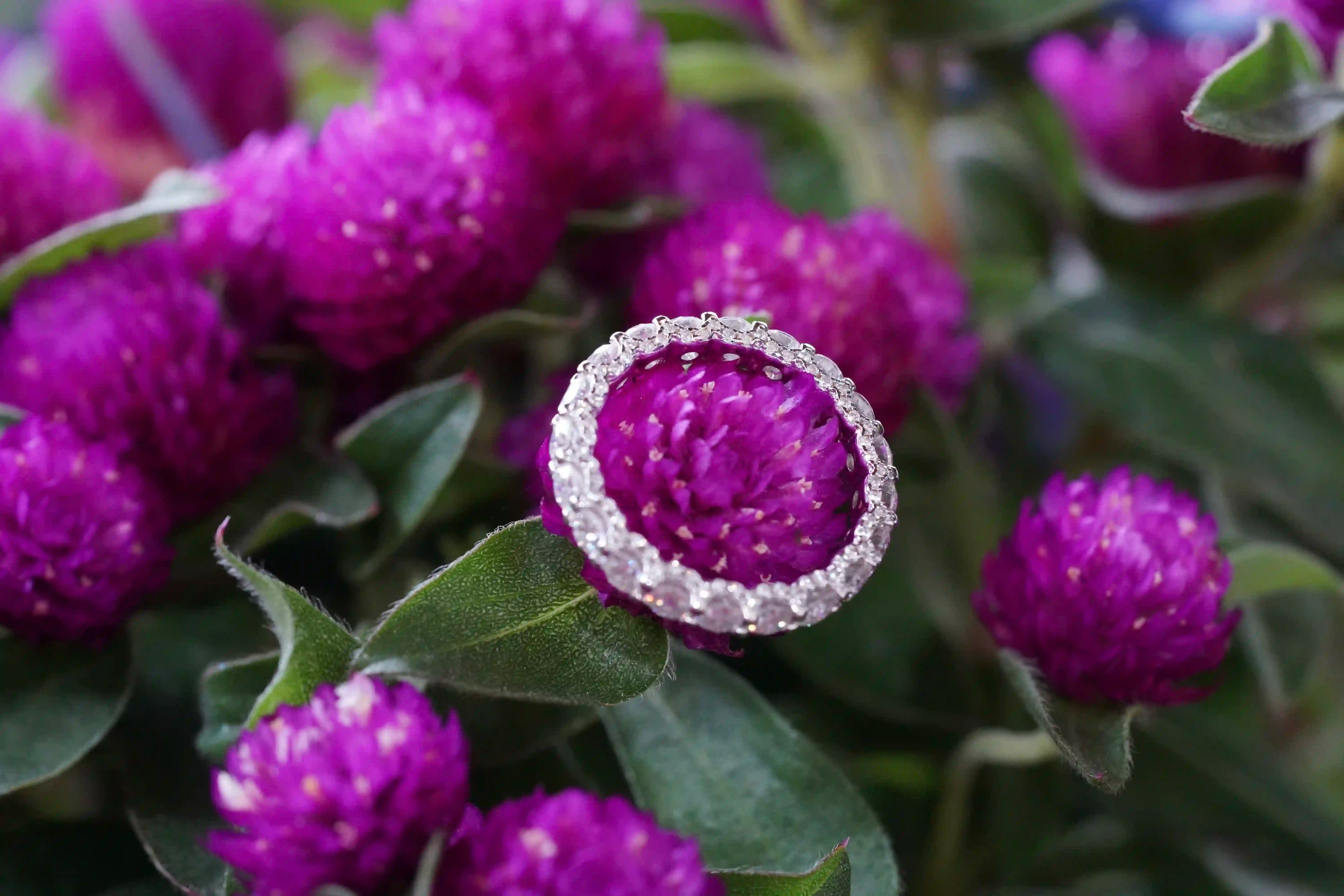 Moissanite Schmuck Pave ring mir Moissanite Schmuck Steine rund herum platziert für Damen und Herren