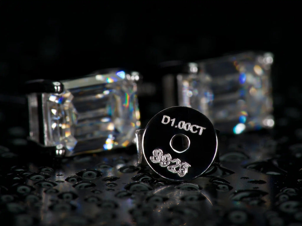 1 ct Moissanite Ohrstecker mit Butterflyverschluss und S925-Stempel – eine besondere Geschenkidee für unvergessliche Erinnerungen