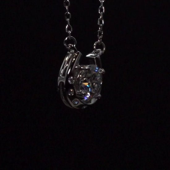Video Drehung des Moissanite Anhänger mit super Glanz und viel funkeln wie glitzern