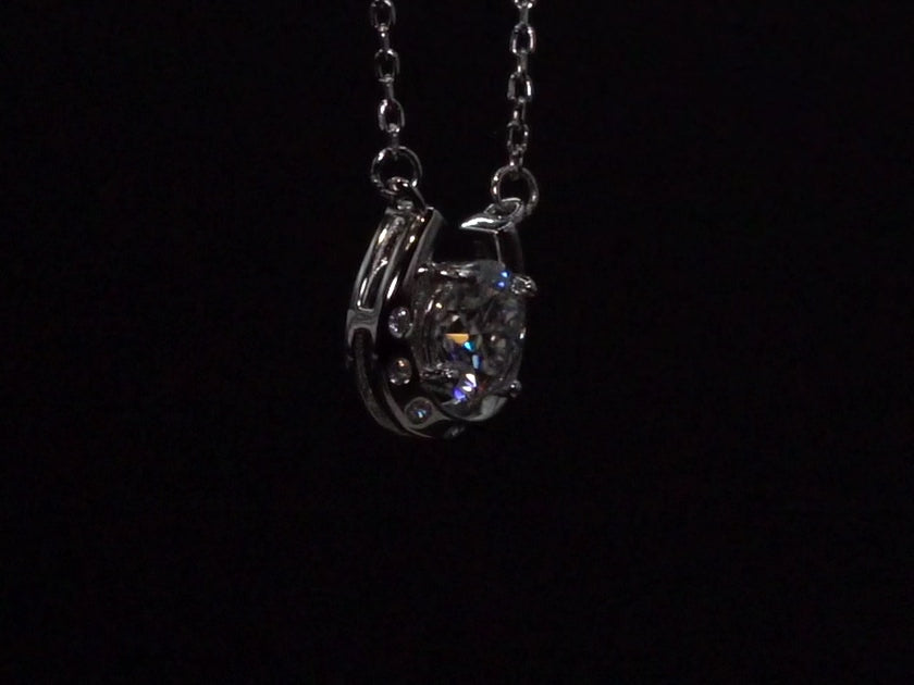 Video Drehung des Moissanite Anhänger mit super Glanz und viel funkeln wie glitzern