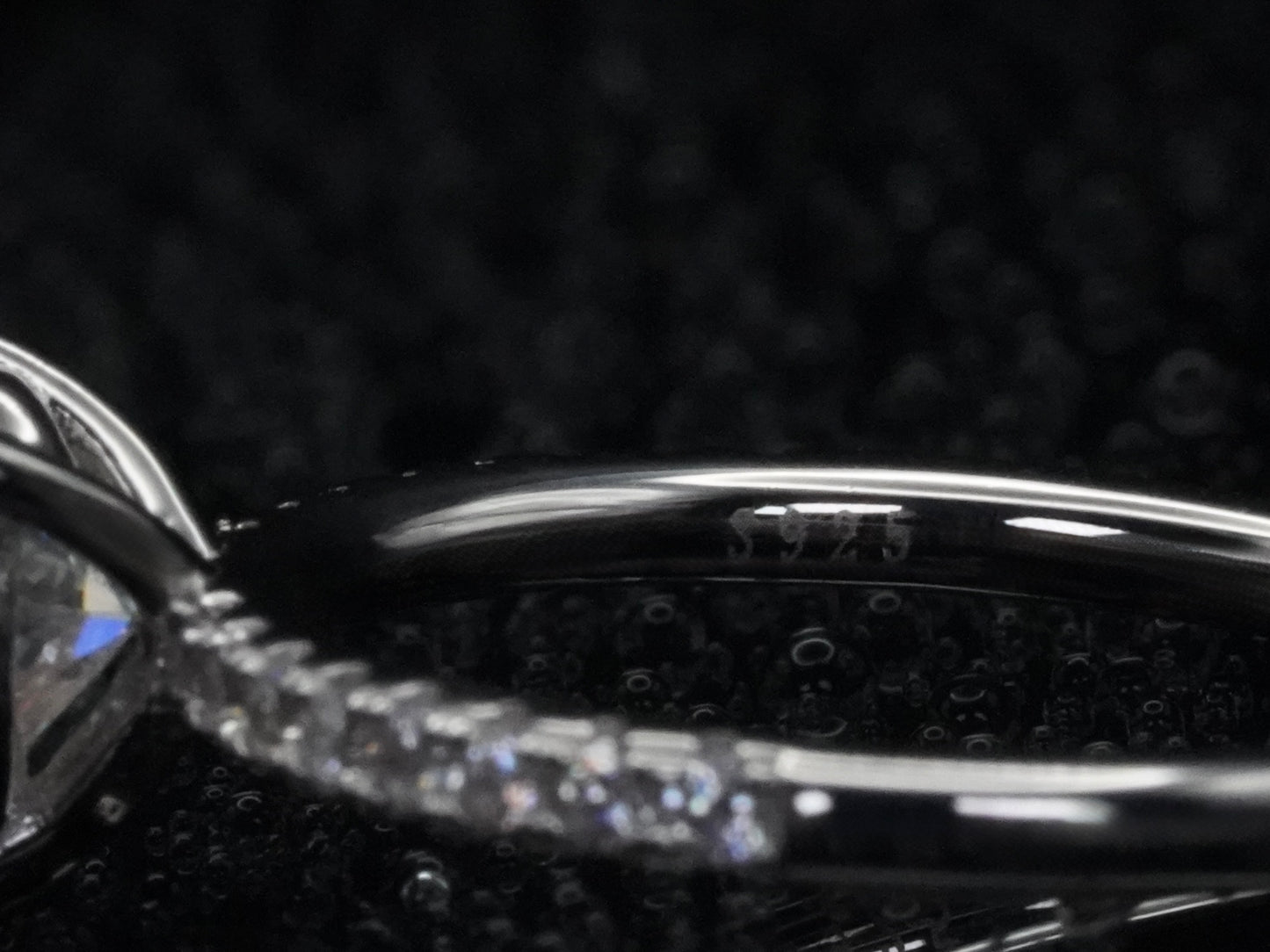 Moissanite Herz Ring Sterling Silber 18k Weißgold Plattiert