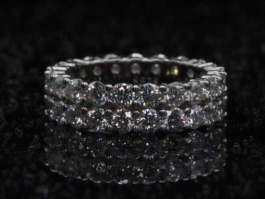 Moissanite Ring 925 Sterling Silber 18k Weißgold plattiert